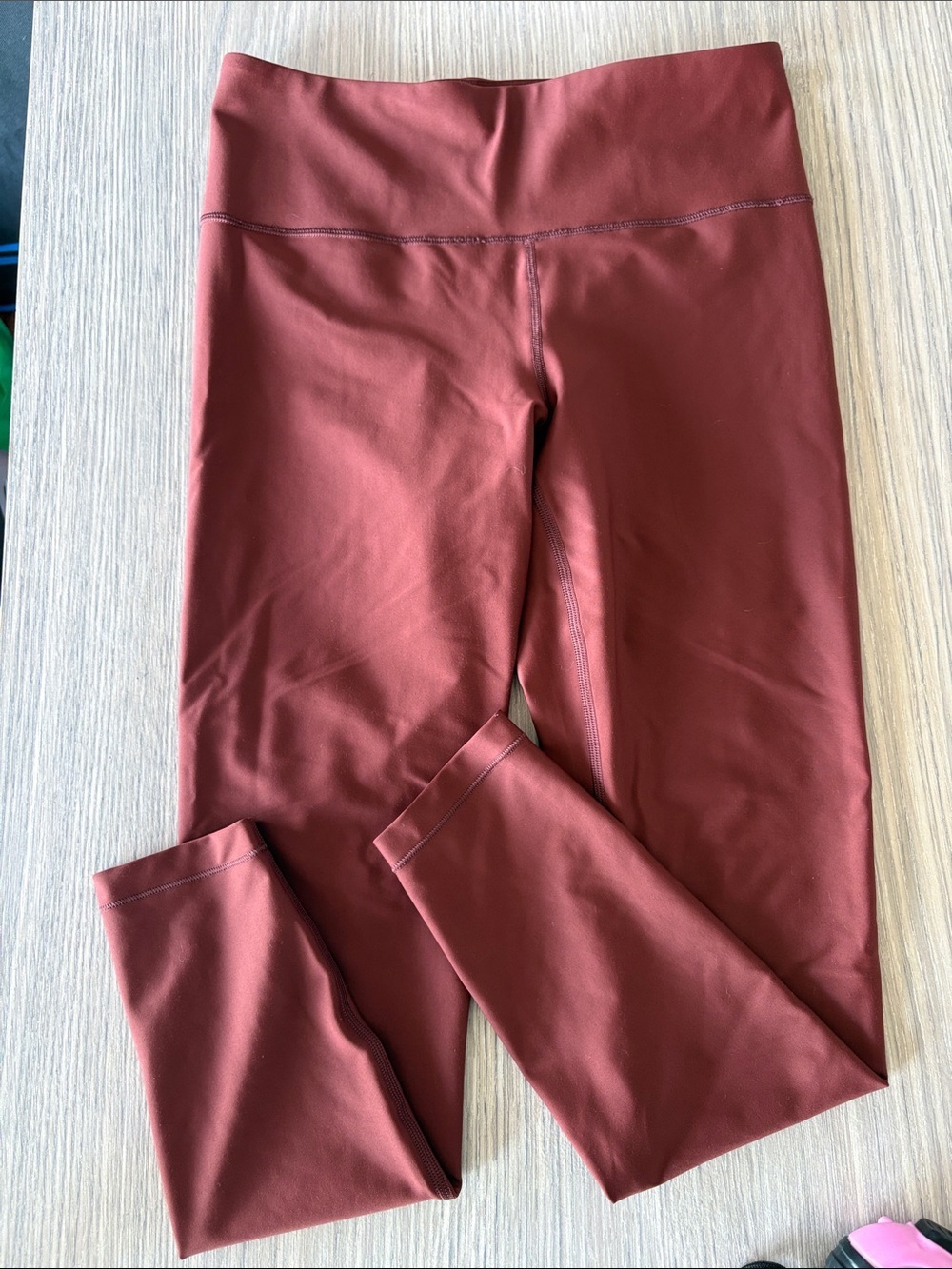 Athleta Interval Tight 7/8 Leggings Burgundy High Rise Size M